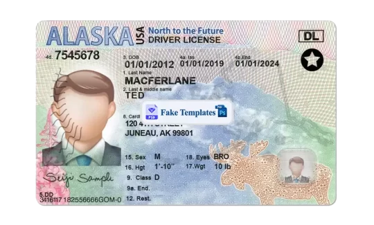 Alaska Driver License Template