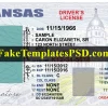 Kansas Driver License Template