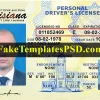 Louisiana Drivers License Template PSD