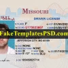 Missouri Driver License Template