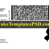 New Jersey Drivers License Template Back