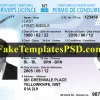 Northwest Territories Drivers License Template