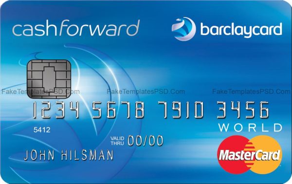 Barclaycard CashForward Mastercard Template